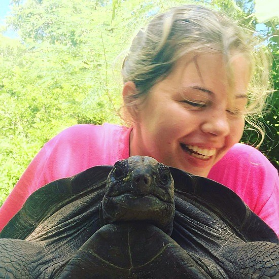Hauser grad Carsen Dean spent more than a year recently caring for the exotic animals at magician David Copperfield's personal island resort, Musha Cay, in the Bahamas. 