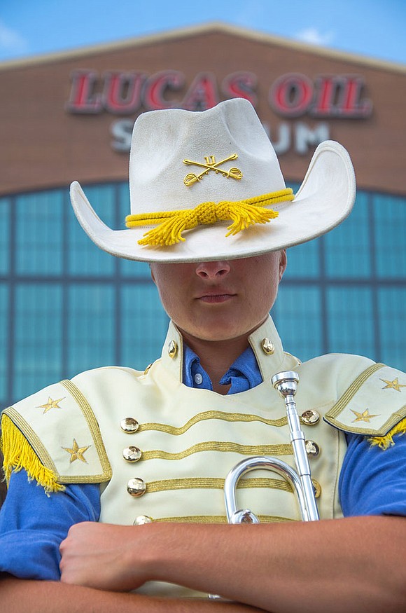 Mindset is a huge factor going into the finals. The Troopers psyched up before the finals, as the waited their turn to perform, behind Lucas Stadium.