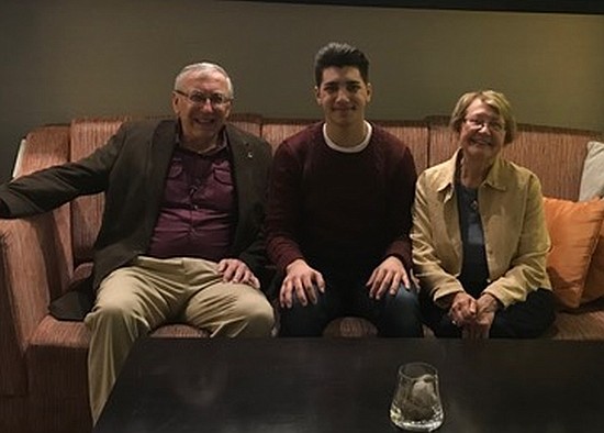 In March, Pastor Warren Kirk and his wife, Helen went to Europe to celebrate their 50th wedding anniversary. They met with former Hope exchange student Theodor Nichifor at their hotel in Bucharest.