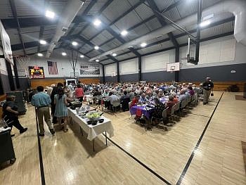 More than 270 gathered for the 110th Annual Hope-Clifford-Hauser Alumni Banquet at Hope Elementary School on May 18. Photo credit: Courtesy of the Hawcreek - Flat Rock Area Endowment.