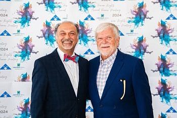 (Pictured left to right) Rev. Dr. Felipe Martinez and Bud Herron each received The William R. Laws Human Rights Award during the 2024 Human Rights Annual Dinner Meeting, Thursday, June 27, 2024, at The Commons. Photo credit: Castellano Photography. Photo is the property of the Columbus Human Rights Commission and is used here courtesy of the Columbus Human Rights Commission.