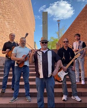 Pictured left to right: Fingers Jackman, Darrin Keiser, David Shewmake, Bill Warren, and Shaun Maddaloni. 2024. Photo credit: Bradley Dickens, submitted.