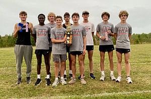 Hauser Boys Cross Country Team, 2024. Photo credit: Ben Finke, submitted.