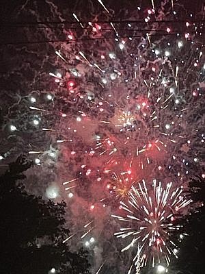 Fireworks mark the close of the 56th Annual Hope Heritage Days Sunday, September 29, 2024, in downtown Hope, Ind. Photo credit: Margaret Ann Boston.