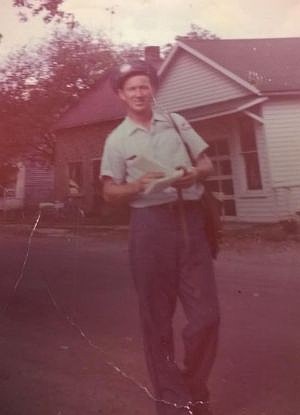 Dick Whittington as postman. Photo credit: Family Submission.